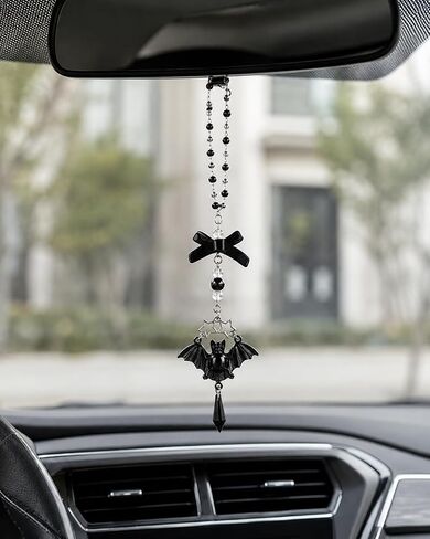 Sacina Gothic Bat Star Car Hanging Charm, Goth Witchy Purse Wallet Charm, Goth Emo Punk Grunge Car Accessories in Kuwait