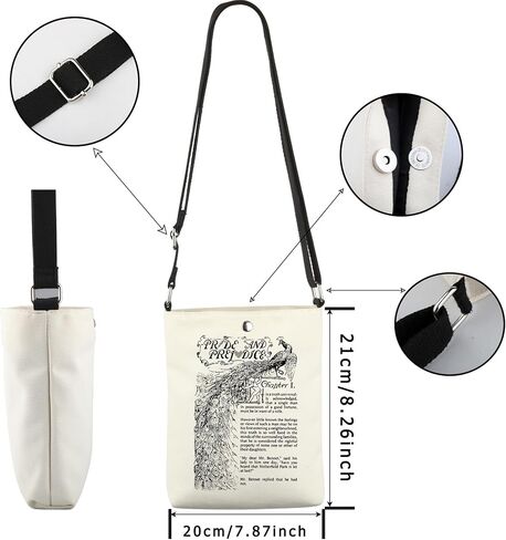 حقيبة WCGXKO Bookish Gift Pride Book Crossbody هدية جين الأدبية لمحبي الكتب in Kuwait