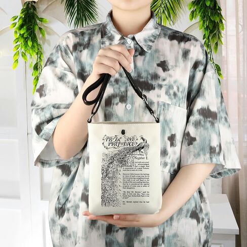 حقيبة WCGXKO Bookish Gift Pride Book Crossbody هدية جين الأدبية لمحبي الكتب in Kuwait
