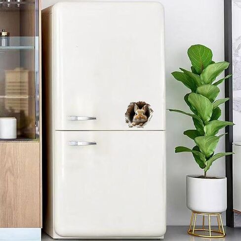 3D Hole Rabbit Stickers 2-piece Waterproof Vinyl is Suitable for Decorating Smooth Surfaces Such as car Body Windows Bumpers Rear Windshield laptops suitcases Walls Doors and Windows 3A-82 in Saudi Arabia