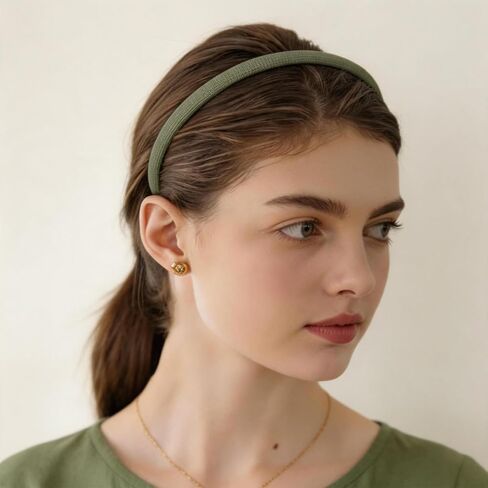 Lahnie 8 Pack Thin Headbands For Women Girls, No Headache Pressure Comfortable Headbands for Women, Non Slip Neutral Colors Soft Fabric Skinny Narrow Hairbands Head Bands in Kuwait