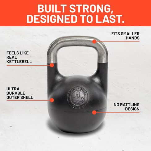 Adjustable Kettlebell 6-12kg [Bells of Steel] Kettle Bell Weight Set, Steel Shell, Internally-Loaded for Full Body Workouts, Competition Standard 35mm Handle in Kuwait