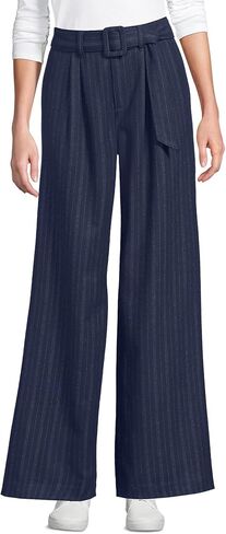 Lands' End Women's Brushed Flannel Mid Rise Wide Leg Trousers in Saudi Arabia