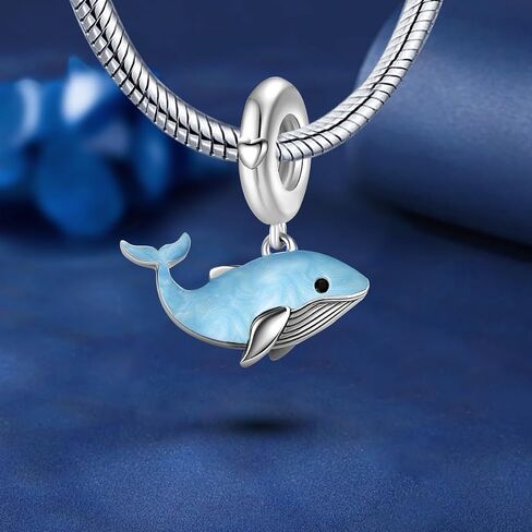 1pc 925 Silver Fashionable whale Beads Charms Fit DIY Jewelry Matching And Daily Outfit Decoration Gift For Women in Kuwait