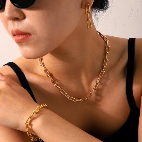 18K Gold Plated Chain Link Bracelet, Adjustable Length, Ball Accent Design in Saudi Arabia