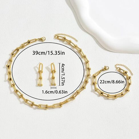 18K Gold Plated Chain Link Bracelet, Adjustable Length, Ball Accent Design in Saudi Arabia