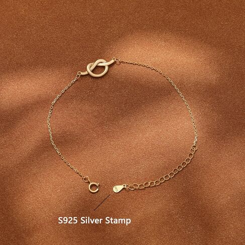 Love Knot Heart Bracelet for Women 925 Sterling Silver Mother Daughter Friendship Bracelets 14K Gold Plated Bracelets Jewelry Birthday Gifts in Saudi Arabia