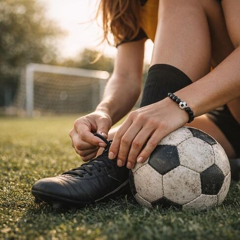 VIY Personal Card Soccer bracelet, Soccer gifts for team, Senior night gifts for players, lovers, coach, daughter, mom, friends, team gift in Kuwait