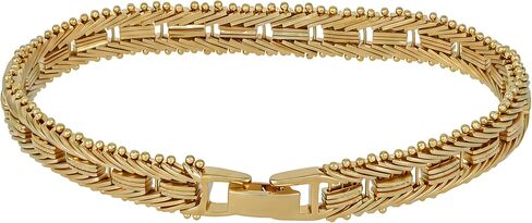 LIFETIME JEWELRY 9.5mm Designer Mesh Ladies Bracelet 24k Gold Plated for Women in Kuwait