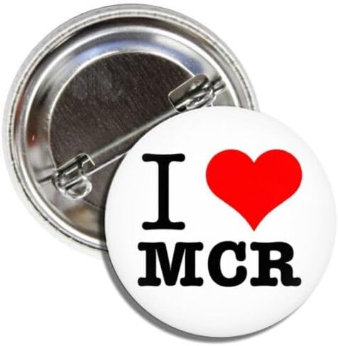 I Love MCR Button Pin, Music Fan Souvenir, 1.50 Inches in Kuwait