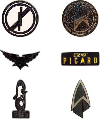 سلسلة Star Trek Mystery Enamel Pin Blind Box، أو مقر Starfleet، أو شعار Picard Title، أو La Sirena Insignia، أو The Raptor's Wings Insignia، أو Starfleet Insignia، أو The Fenris Rangers Insignia in Kuwait