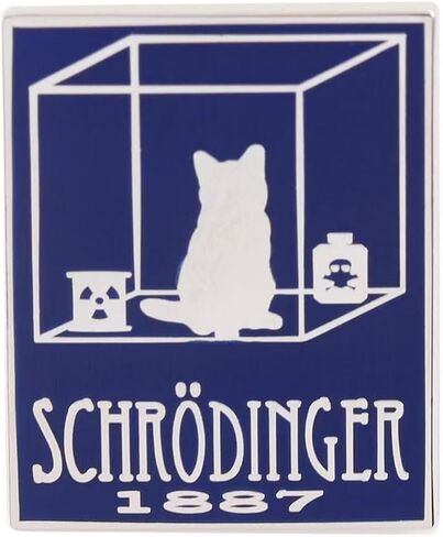 Schrödinger's Cat Enamel Pin - Quantum Physics & Science Humor Brooch for Backpacks, Jackets, Hats, and Bags - Gift for Physicists, Students, and Nerd Humor Fans in Saudi Arabia