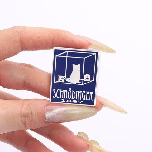 Schrödinger's Cat Enamel Pin - Quantum Physics & Science Humor Brooch for Backpacks, Jackets, Hats, and Bags - Gift for Physicists, Students, and Nerd Humor Fans in Saudi Arabia