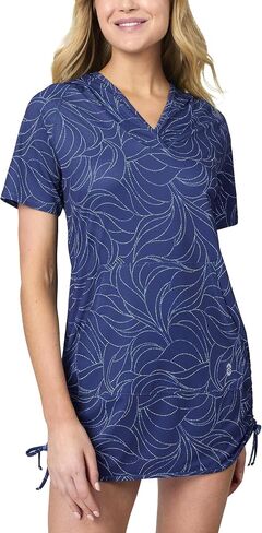 Free Country Women's Swim Dress Cover-Up Beach Swimsuit UPF 50+ Quick Dry Atheltic Short Sleeve Hoodie with Pockets-UPF Dress in Kuwait