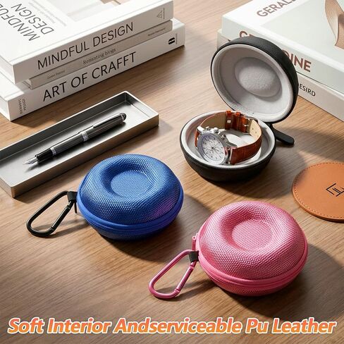 MAQUITA 6 Pack Travel Watch Cases Organizer, EVA Single Watch Storage Box, Portable Watches Roll Organizer for Men, Fits All Wristwatches Smart Watches Display for Travel Gym Gift (Multiple Colors) in Kuwait