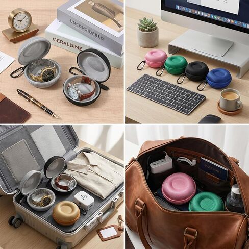 MAQUITA 6 Pack Travel Watch Cases Organizer, EVA Single Watch Storage Box, Portable Watches Roll Organizer for Men, Fits All Wristwatches Smart Watches Display for Travel Gym Gift (Multiple Colors) in Kuwait