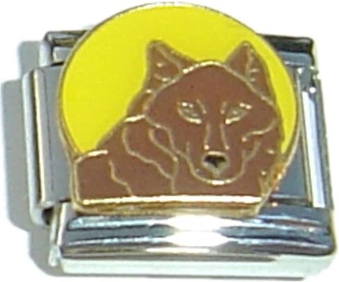 NewCharms Brown Wolf Italian Charm in Saudi Arabia