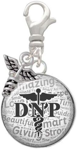 Delight Jewelry Domed DNP Mini Caduceus Clip On Charm in Saudi Arabia