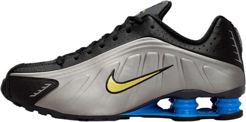 أحذية Nike Shox R4 للرجال (أسود/بيوتر معدني/أزرق فاتح/كناري) in Kuwait