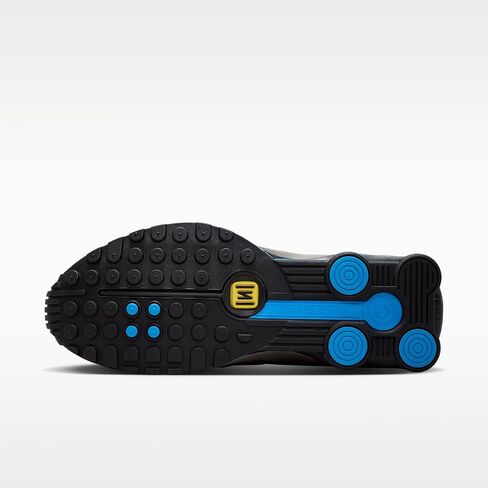 أحذية Nike Shox R4 للرجال (أسود/بيوتر معدني/أزرق فاتح/كناري) in Kuwait