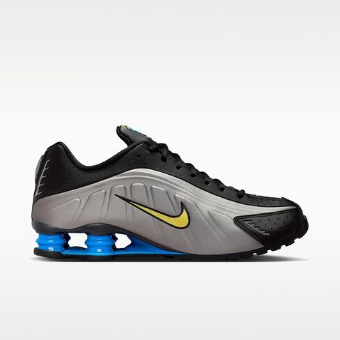 أحذية Nike Shox R4 للرجال (أسود/بيوتر معدني/أزرق فاتح/كناري) in Kuwait