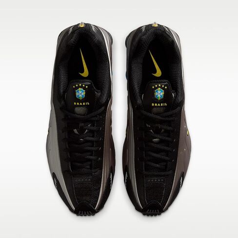 أحذية Nike Shox R4 للرجال (أسود/بيوتر معدني/أزرق فاتح/كناري) in Kuwait