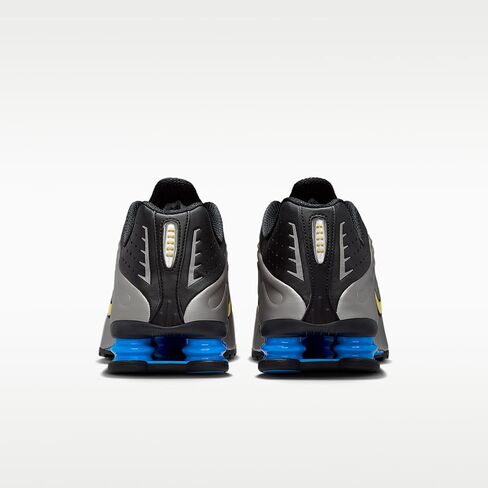 أحذية Nike Shox R4 للرجال (أسود/بيوتر معدني/أزرق فاتح/كناري) in Kuwait