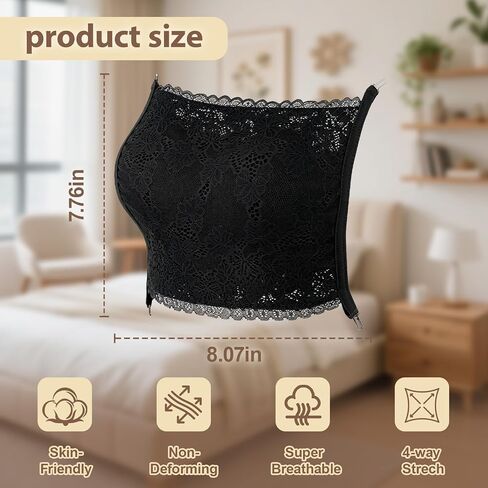 Modesty Panels for Women - V Neck Cover Up Insert Clip-On Mock Camisoles, Cleavage & Chest Cover for Low Cut Dresses (3) White, Black, Skin Color in Kuwait