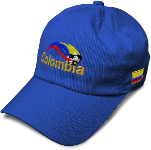 Soft Baseball Hat Embroidered Dad Hat Colombia Soccer Ball Flag Men & Ladies Baseball Cap Cotton in Kuwait