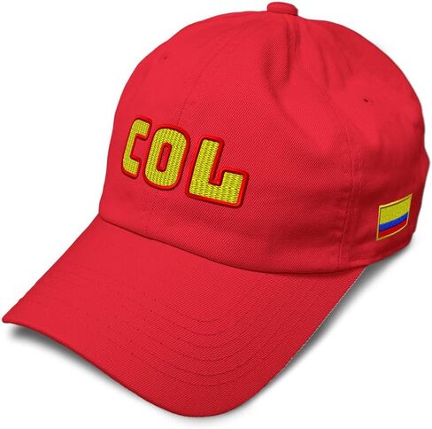 Soft Baseball Hat Embroidered Dad Hat Colombia Soccer Ball Flag Men & Ladies Baseball Cap Cotton in Kuwait