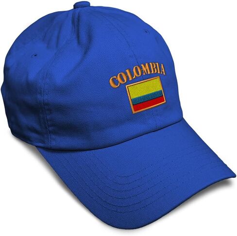 Soft Baseball Hat Embroidered Dad Hat Colombia Soccer Ball Flag Men & Ladies Baseball Cap Cotton in Kuwait