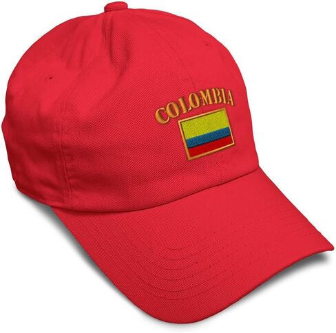 Soft Baseball Hat Embroidered Dad Hat Colombia Soccer Ball Flag Men & Ladies Baseball Cap Cotton in Kuwait