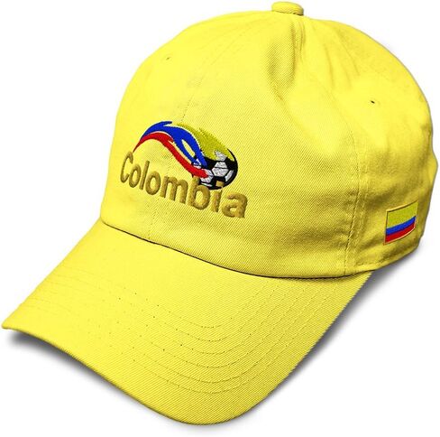 Soft Baseball Hat Embroidered Dad Hat Colombia Soccer Ball Flag Men & Ladies Baseball Cap Cotton in Kuwait