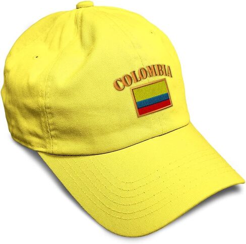 Soft Baseball Hat Embroidered Dad Hat Colombia Soccer Ball Flag Men & Ladies Baseball Cap Cotton in Kuwait