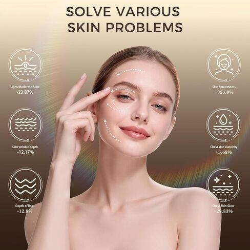 Red Light Therapy for Face, 7-1 Colors LED Light Therapy mask, Rechargeable LED Face Mask for Anti-Aging, Skin Firming & Radiant Glow at Home in Saudi Arabia