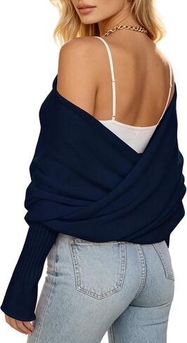 Sweater Shawl Wraps for Women Criss Cross Knit Soft Warm Bridal Shrug Bolero Crop Scarf with Sleeves for Fall Winter in Saudi Arabia