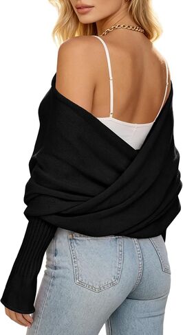 Sweater Shawl Wraps for Women Criss Cross Knit Soft Warm Bridal Shrug Bolero Crop Scarf with Sleeves for Fall Winter in Saudi Arabia