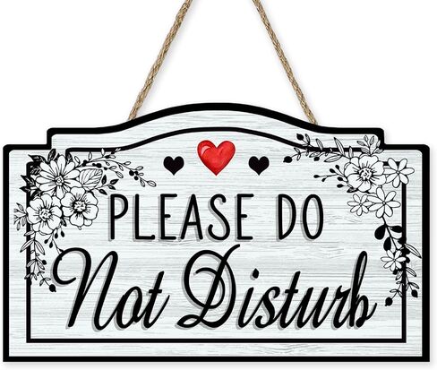 Please Do Not Disturb in Session Door Sign for Therapists, Vintage Floral Therapy Treatment Consultation Wood Plaque Hanger, Retro Business Office Meeting Room Wooden Wreath Wall Hanging Decor in Kuwait