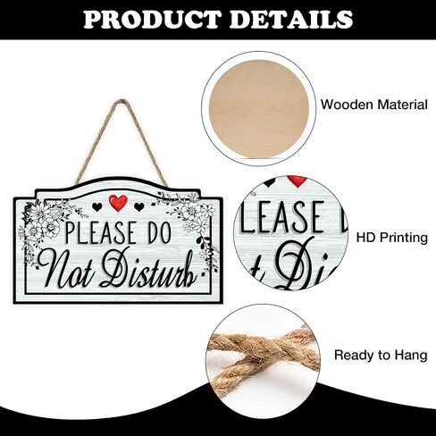 Please Do Not Disturb in Session Door Sign for Therapists, Vintage Floral Therapy Treatment Consultation Wood Plaque Hanger, Retro Business Office Meeting Room Wooden Wreath Wall Hanging Decor in Kuwait