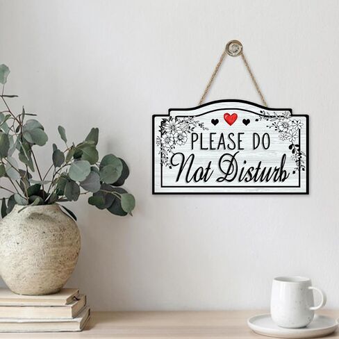 Please Do Not Disturb in Session Door Sign for Therapists, Vintage Floral Therapy Treatment Consultation Wood Plaque Hanger, Retro Business Office Meeting Room Wooden Wreath Wall Hanging Decor in Kuwait