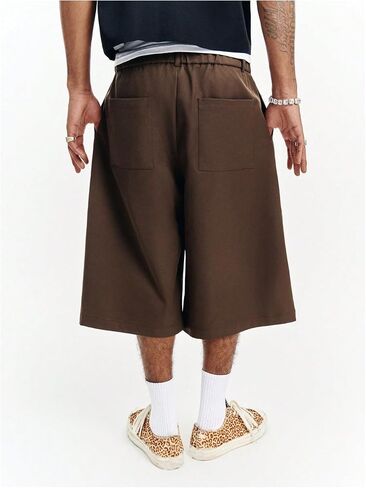 VIPWOLF Men's Wide Leg Below Knee Shorts Pleated Baggy Golf Hiking Travel Chino Dress Shorts in Kuwait
