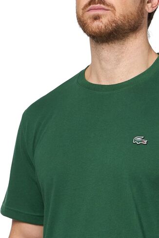 تي شيرت رجالي من Lacoste برقبة دائرية وأكمام قصيرة ومقاس عادي، أخضر، مقاس X-Large in Kuwait