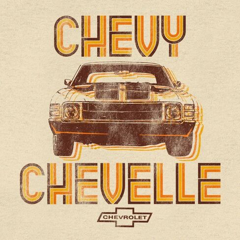 قميص Chevy Chevelle الرجالي من Tee Luv - قميص سيارة كلاسيكي من الأمام والخلف لسيارة شيفروليه in Kuwait