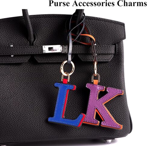 Keychain for Women - Personalized Initial Letter Keychain, Cute Leather Wristlet & Bag Charm for Purses in Saudi Arabia