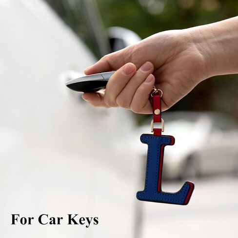 Keychain for Women - Personalized Initial Letter Keychain, Cute Leather Wristlet & Bag Charm for Purses in Saudi Arabia