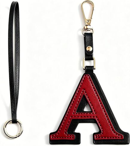 Keychain for Women - Personalized Initial Letter Keychain, Cute Leather Wristlet & Bag Charm for Purses in Saudi Arabia