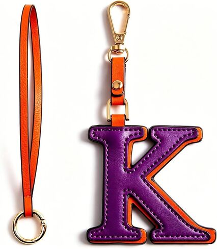 Keychain for Women - Personalized Initial Letter Keychain, Cute Leather Wristlet & Bag Charm for Purses in Saudi Arabia