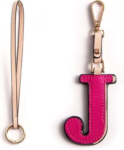 Keychain for Women - Personalized Initial Letter Keychain, Cute Leather Wristlet & Bag Charm for Purses in Saudi Arabia