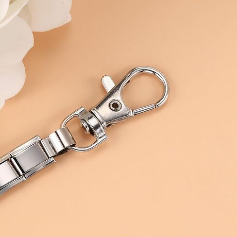 GEMOSA Italian Charm Keychain Set for Women Men – Modular Stainless Steel Key Ring with 4 Charms (Butterfly, Moon, Star) & Opener, Fits 9mm Links, Gift DIY Kit in Saudi Arabia