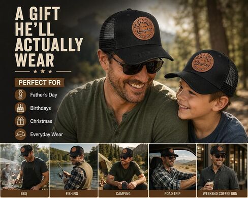Dad Hat Gifts from Daughter Fathers Day Unique Practical Gifts for Men Dad -2 Pack- Adjustable Hats in Kuwait